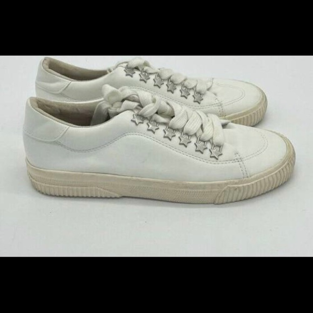 Zara Girls White Sneakers with Metal Stars 36 (EU)